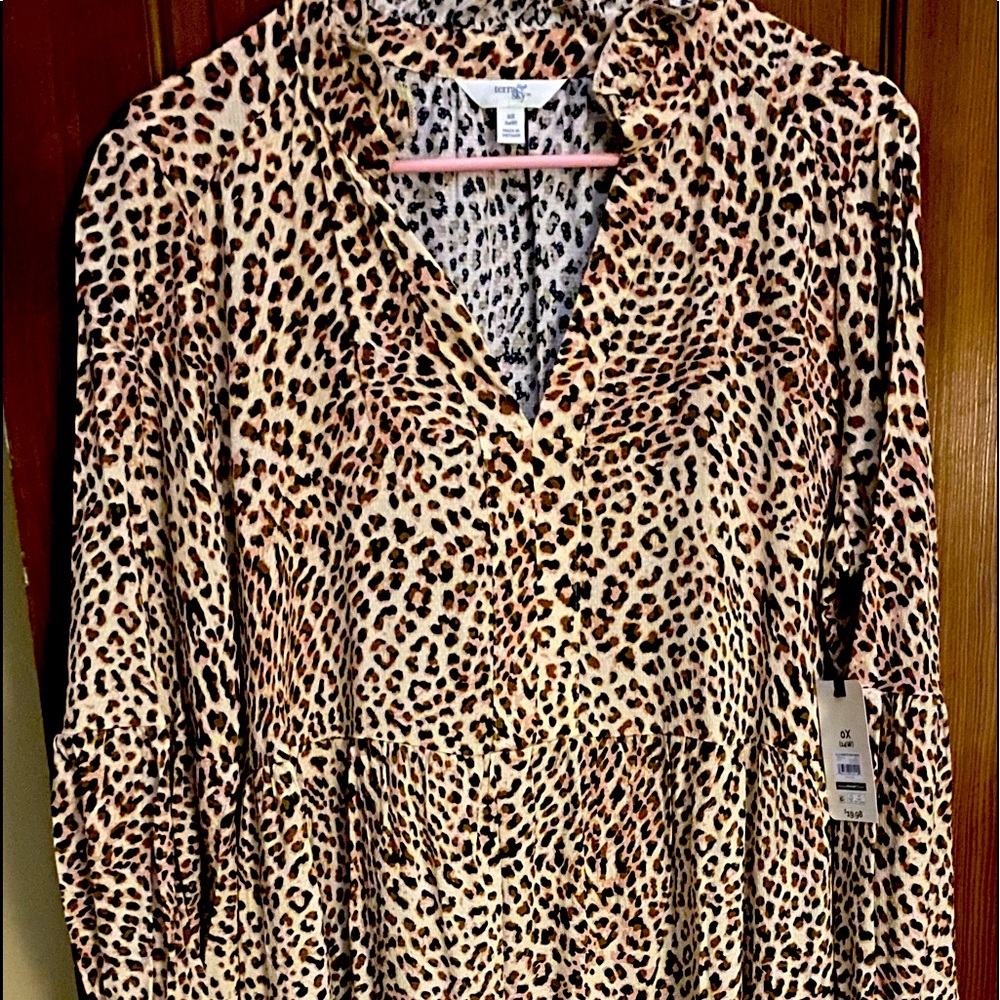 NEW CHEETAH PRINT MAXI DRESS 2X